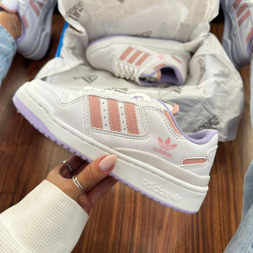 Tênis Adidas Fórum Low - Rosa Pastel e Lavanda