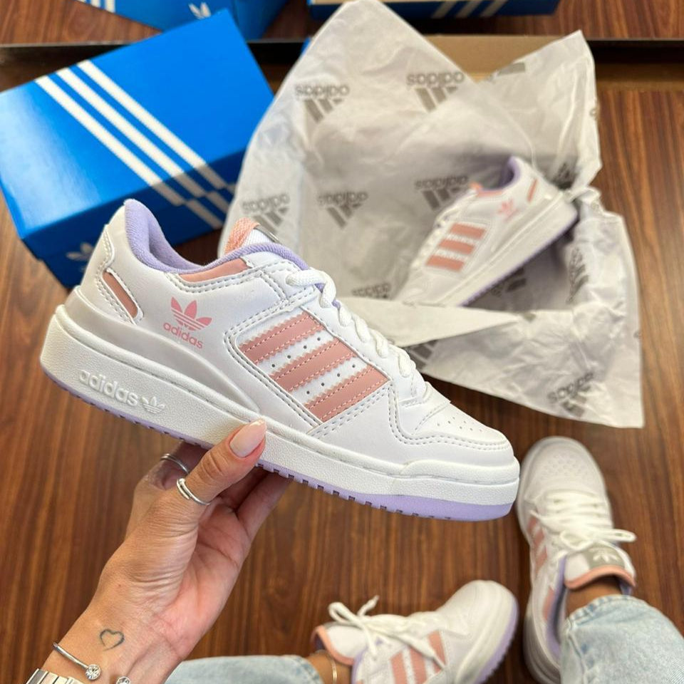 Tênis Adidas Fórum Low - Rosa Pastel e Lavanda