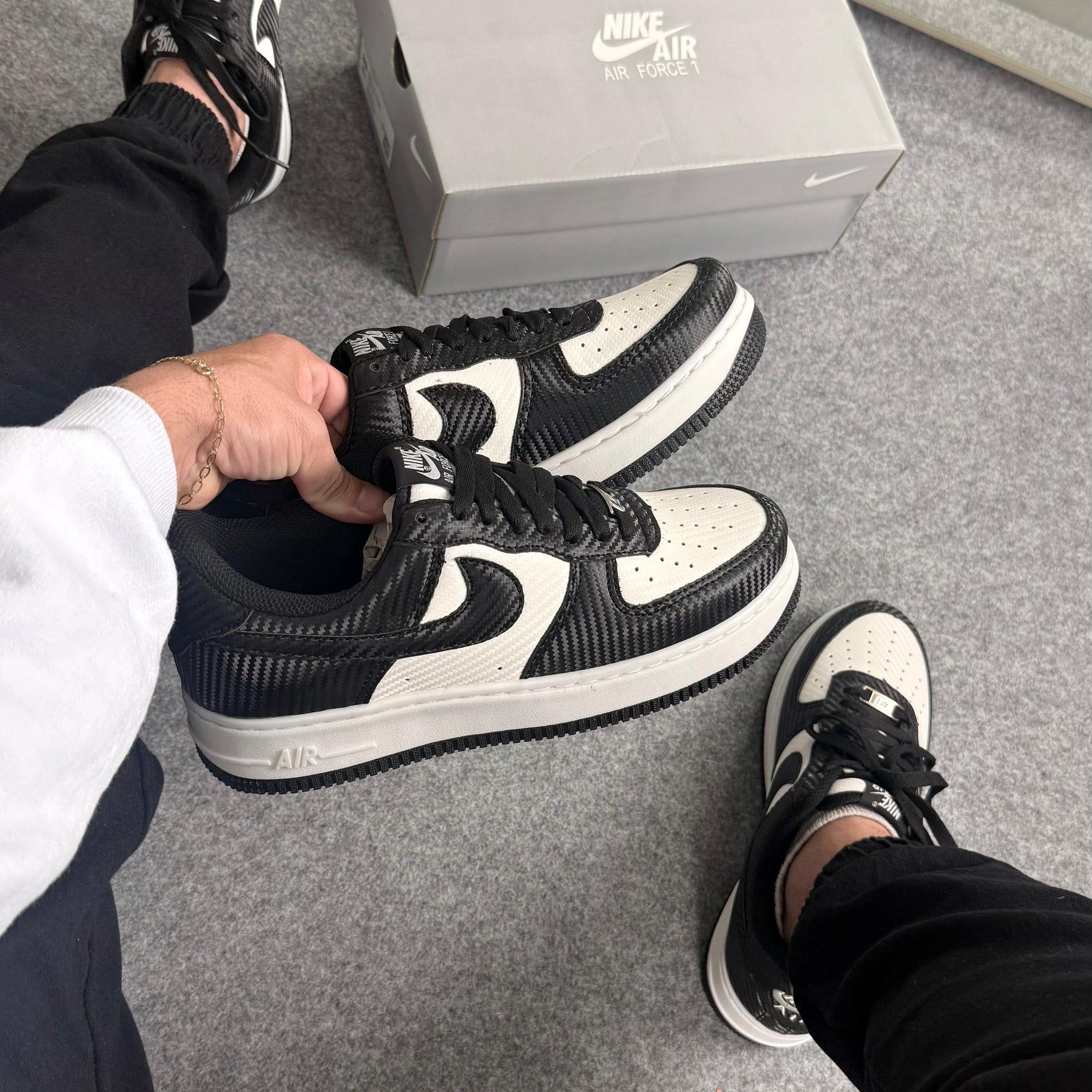 TÊNIS AIR FORCE PANDA CARBON