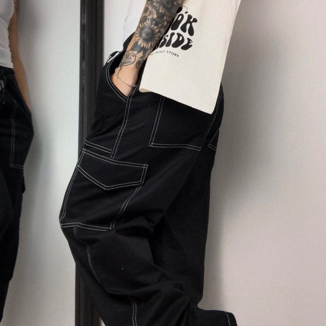 Calça Cargo Black Contrast - STREAKER
