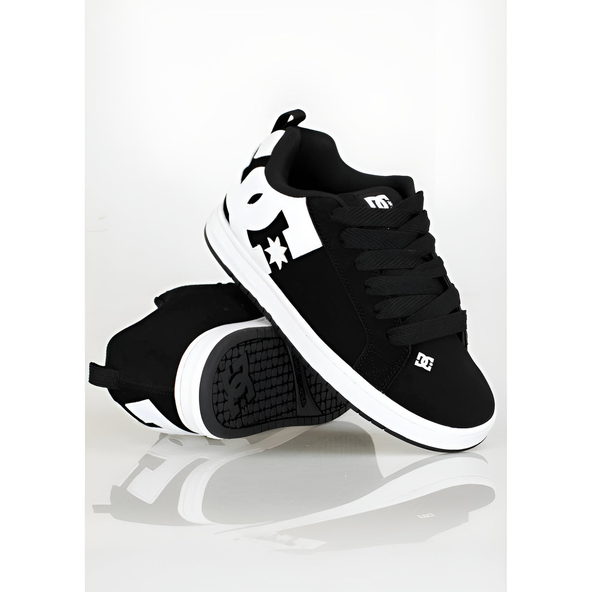 Tênis DC Shoes Court Graffik Black White - Unissex