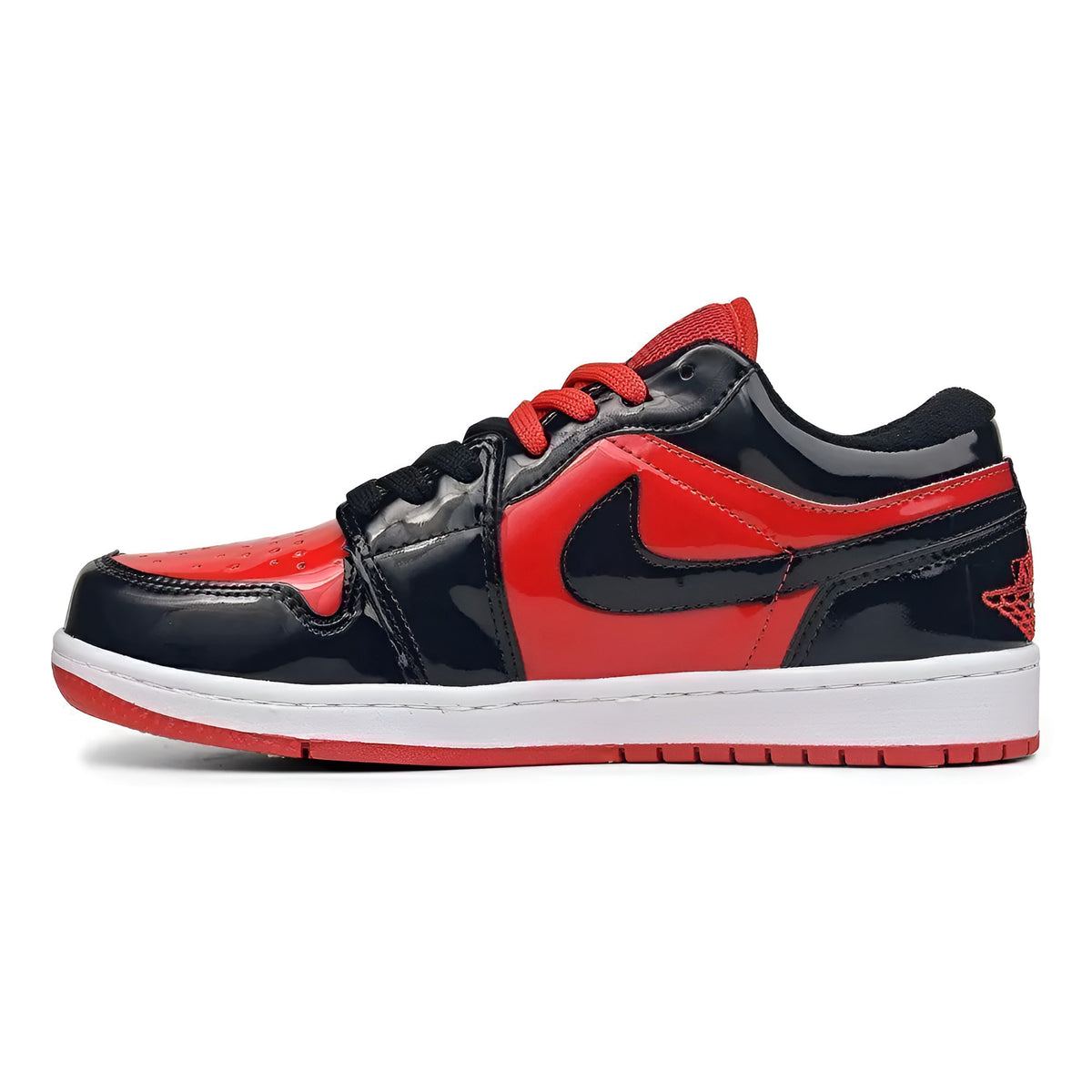 Air Jordan 1 Low Red/Black Verniz - Réplica