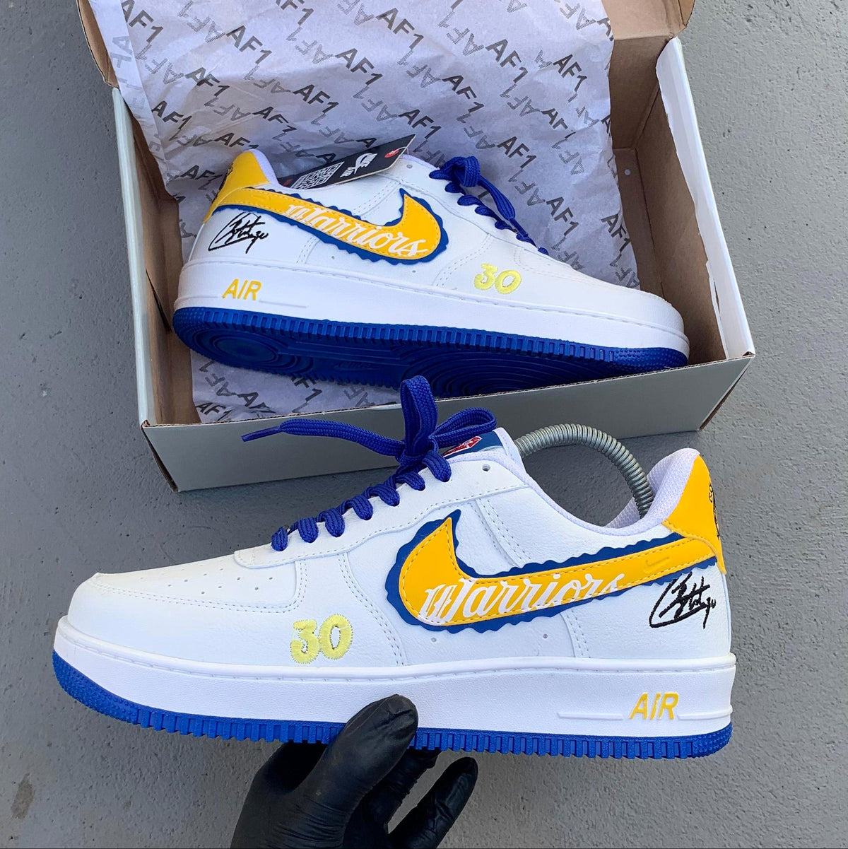 Tênis Nike Air Force Golden State Warriors - Réplica