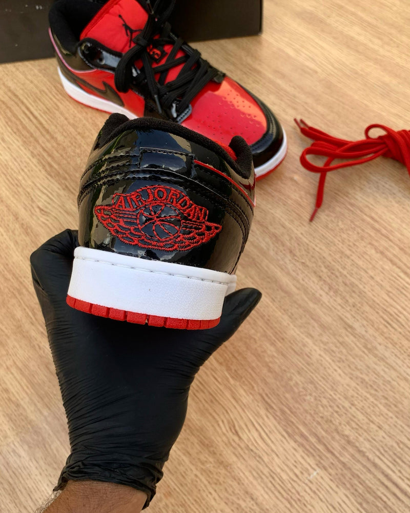 Air Jordan 1 Low Red/Black Verniz - Réplica