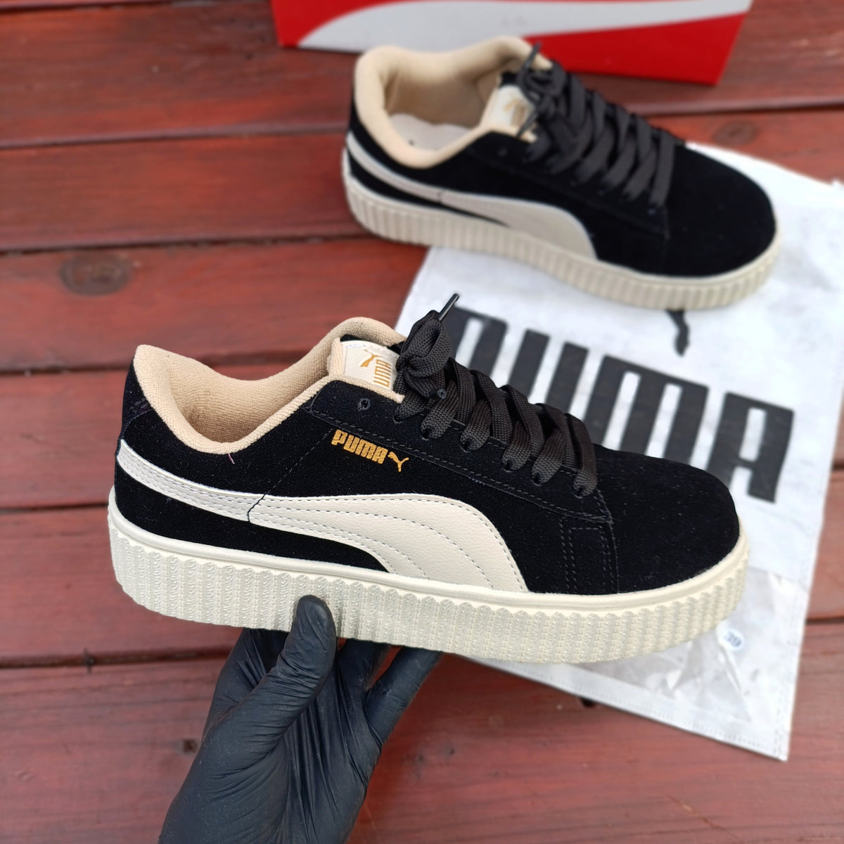Puma Suede Plataforma - Preto Réplica