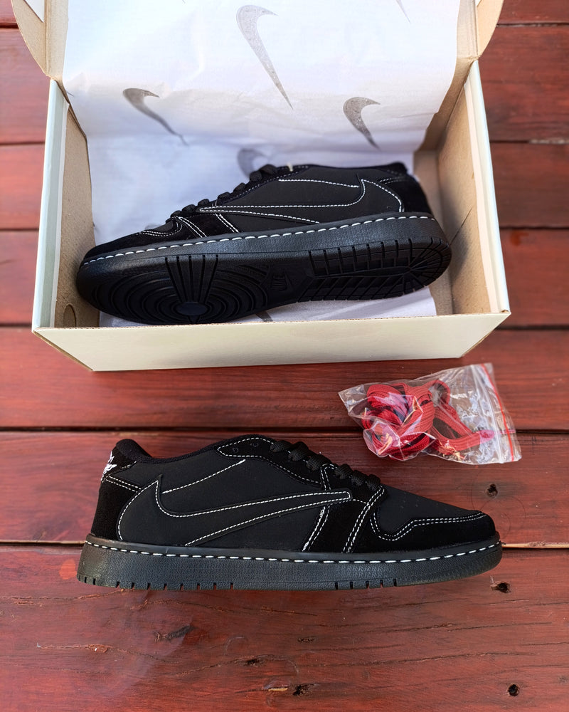 Tênis Nike Travis Scott X Air Jordan 1 Low Black - Réplica
