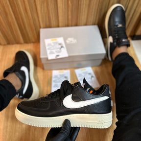 Tênis Nike Air Force 1 Couro Legitimo Black/White - Réplica