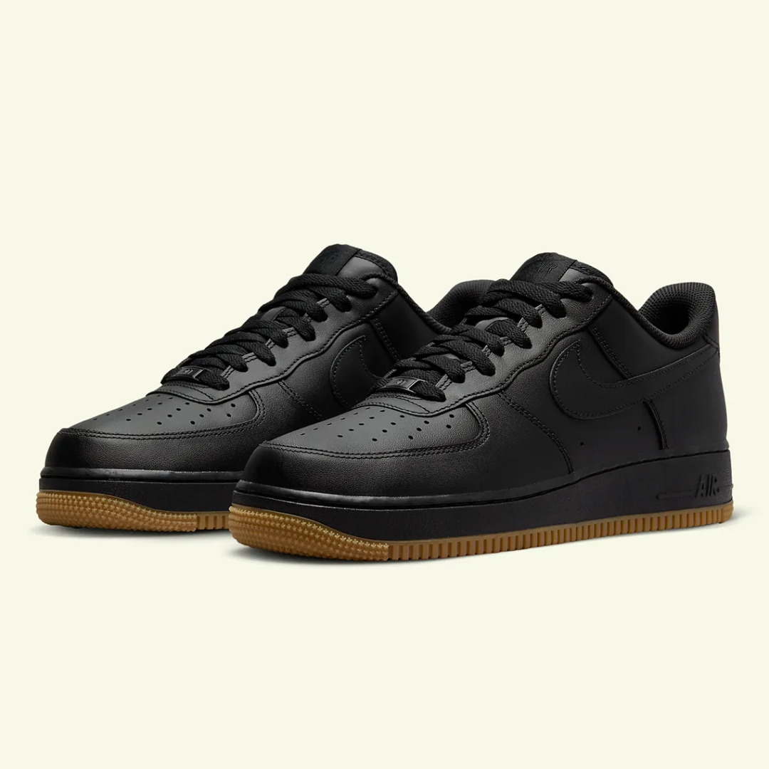 Tênis Nike Air Force 1 Gum Preto/Marrom - Réplica