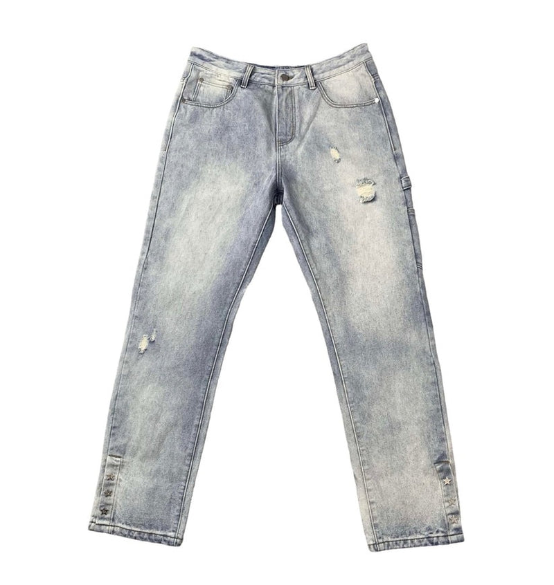 Calça Flared Jeans com Estrelas - STREAKER
