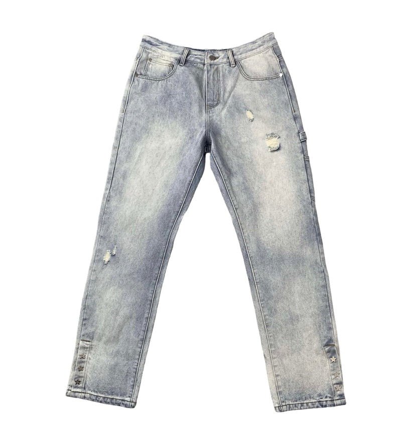 Calça Flared Jeans com Estrelas - STREAKER
