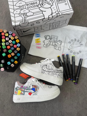 Nike Air Force Infantil Personalizável Bobbie Goods + Canetinhas BRINDE
