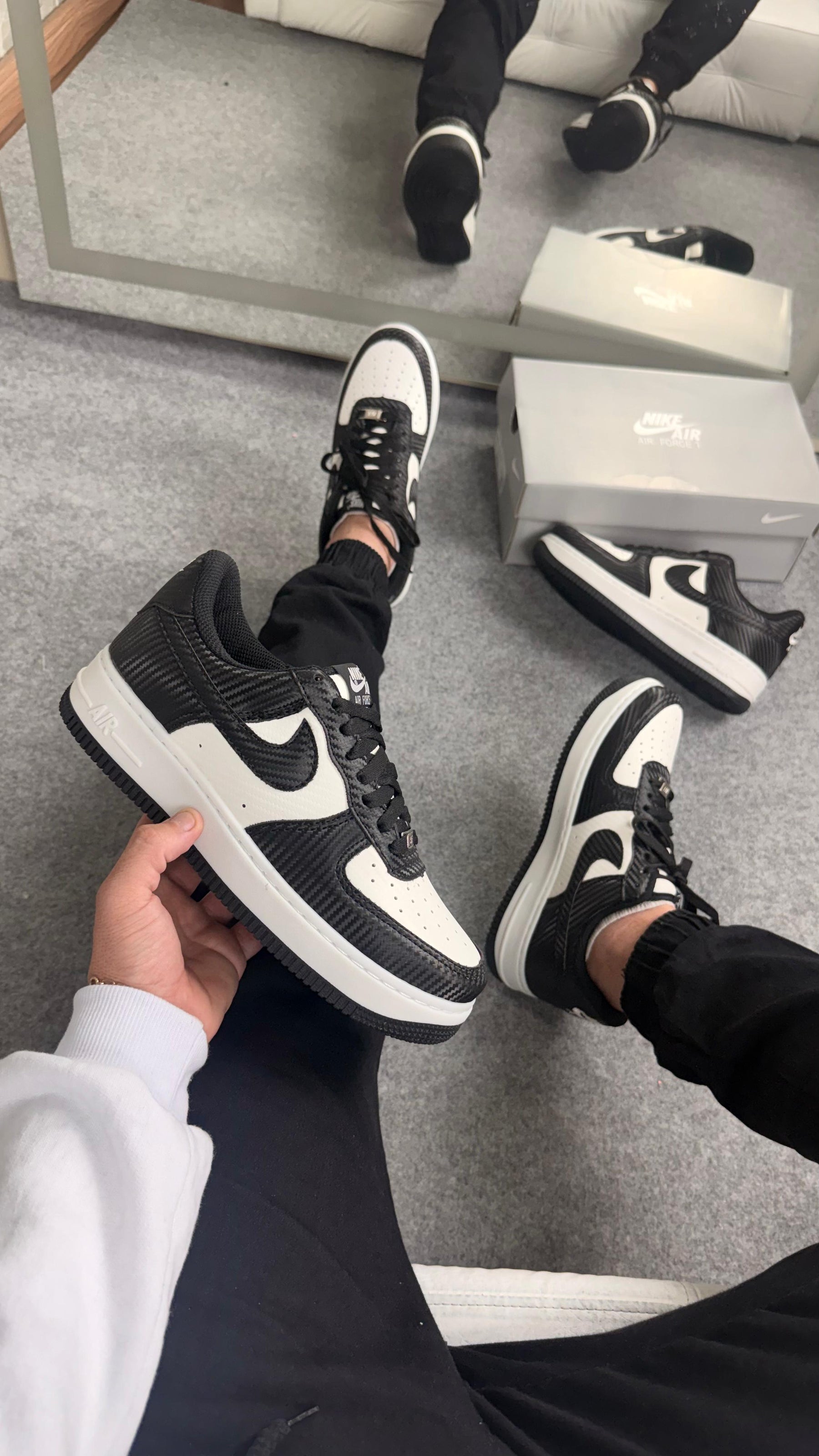 TÊNIS AIR FORCE PANDA CARBON