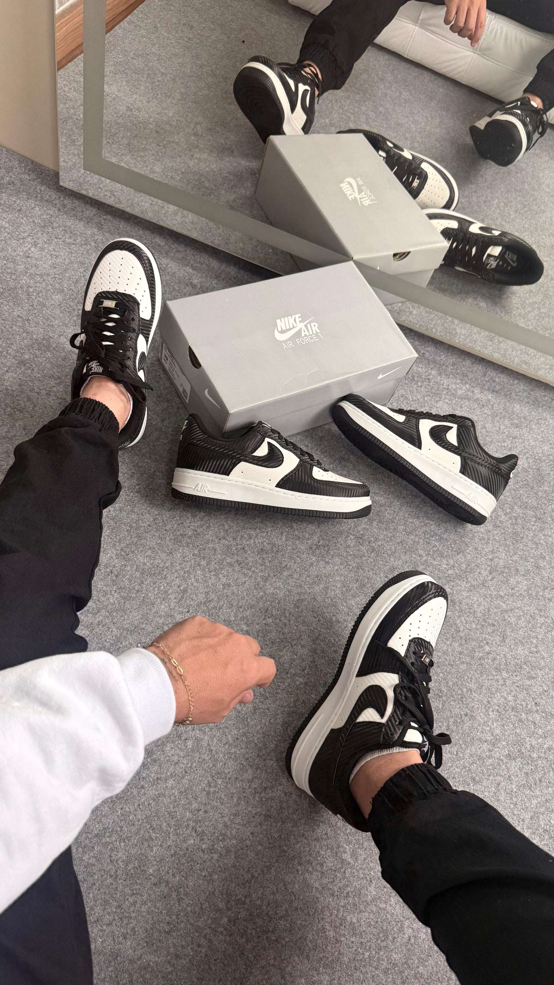 TÊNIS AIR FORCE PANDA CARBON