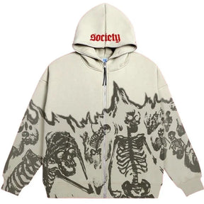 Casaco Streetwear Y2K SKELETON - STREAKER