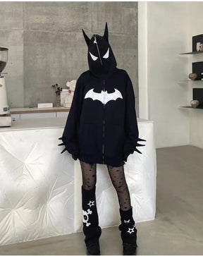 Casaco Y2K com Zíper BATMAN - STREAKER