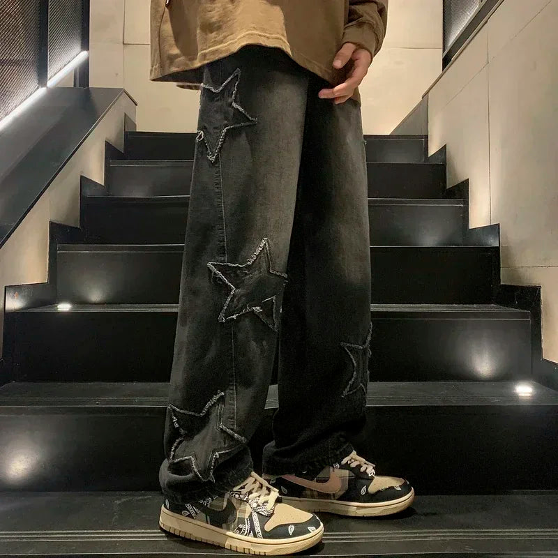 Calça Unisexx Y2K com Estrelas Bordadas - STREAKER