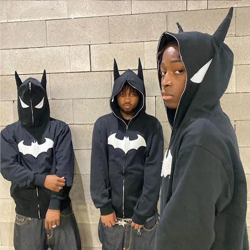 Casaco Y2K com Zíper BATMAN - STREAKER