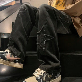 Calça Unisexx Y2K com Estrelas Bordadas - STREAKER