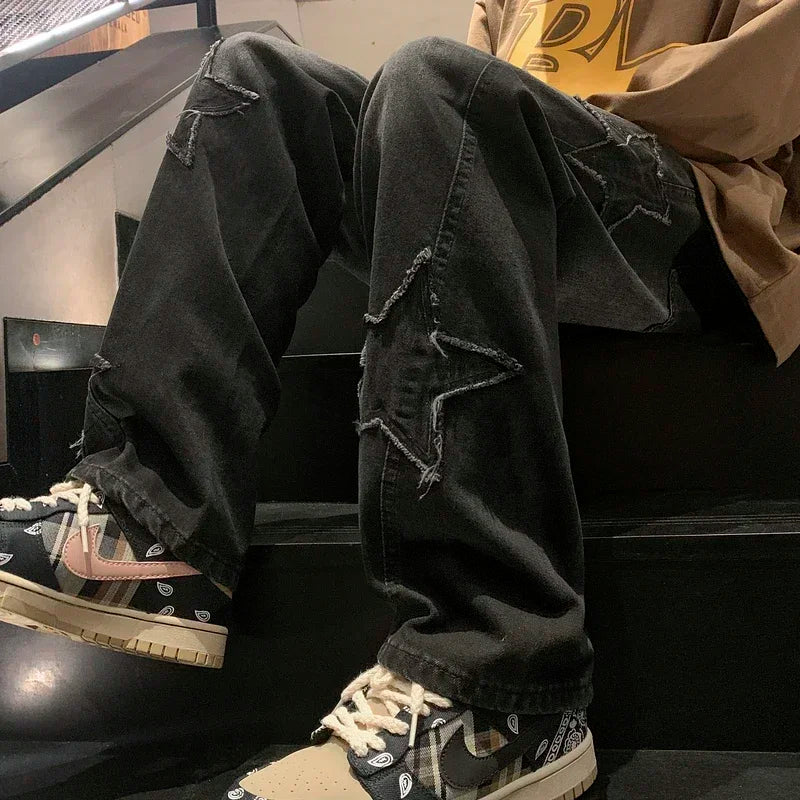 Calça Unisexx Y2K com Estrelas Bordadas - STREAKER