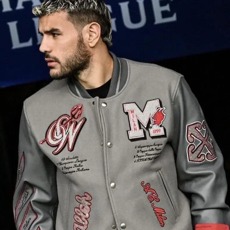 Jaqueta Off-White Varsity AC Milan- STREAKER
