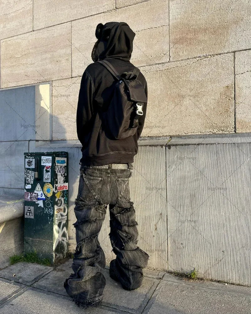 Calça Jeans Bordada Y2K - STREAKER