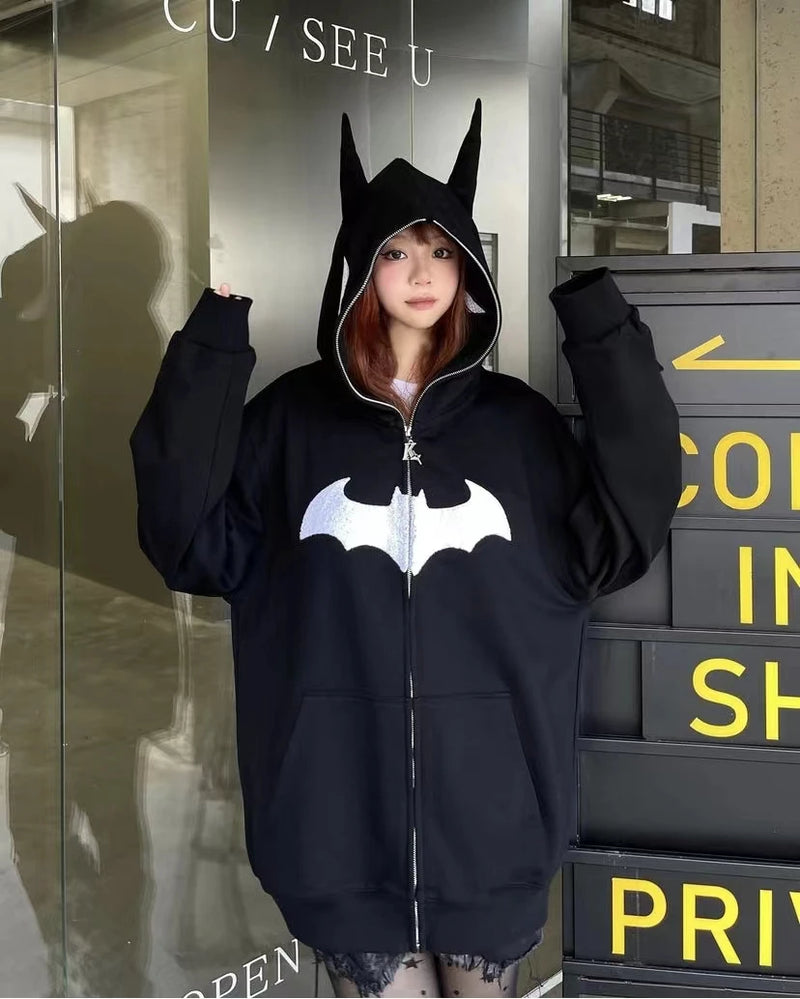 Casaco Y2K com Zíper BATMAN - STREAKER