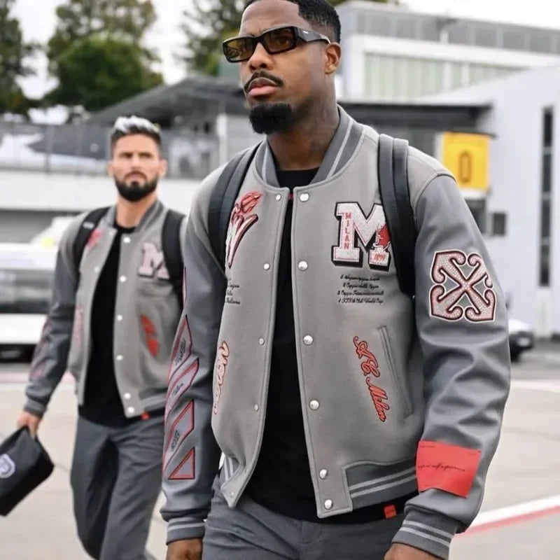 Jaqueta Off-White Varsity AC Milan- STREAKER