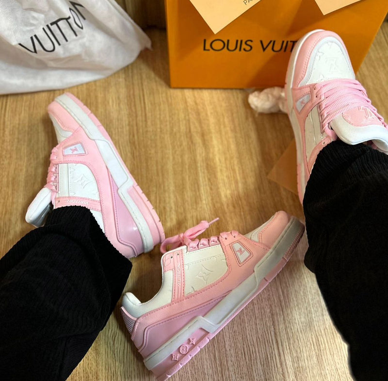 Tênis Louis Vuitton Lv Skate White Pink - Réplica