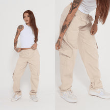 Calça Cargo Sarja Jeans - Unissex